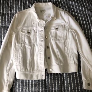 J Crew White Jean Jacket